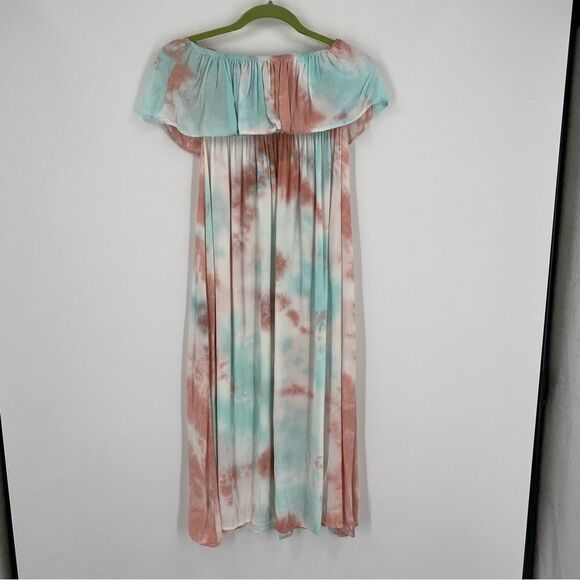 Yidarton Women’s Tie Dye Off the Shoulder Maxi Slip Dress size S - Picture 3 of 3